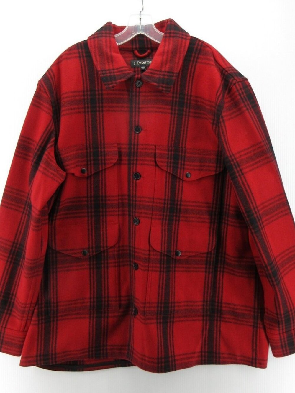 J Peterman Jacket XXL Wool Plaid Shacket Field Heritage Heavyweight